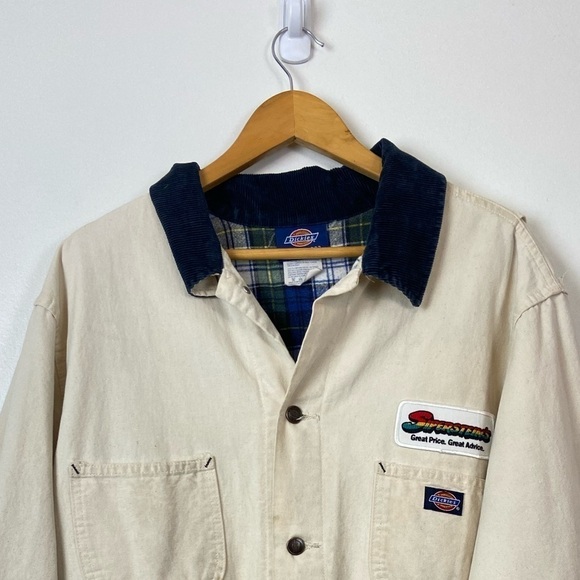 VINTAGE DICKIES BLANET LINED CANVAS WORK CHORE PAINTERS JACKET STREETWEAR MENS - Picture 5 of 14